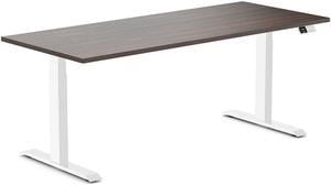 Desky Dual Laminate Sit Stand Desk - Jarrah Legno / 70.9 x 29.5 inches / White