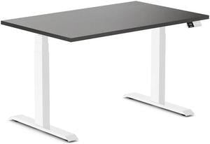 Desky Dual Laminate Sit Stand Desk - Burnished Wood / 47.2 x 29.5 inches / White