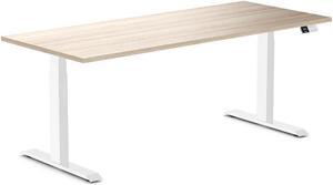 Desky Dual Laminate Sit Stand Desk - Sublime Teak / 70.9 x 29.5 inches / Space Grey