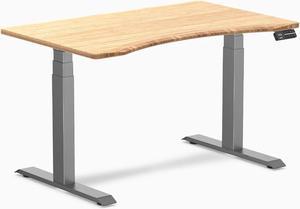 Desky Dual Ergo Edge Sit Stand Desk - Bamboo / 47.2 x 29.5 inches / Space Grey