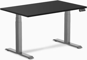 Desky Dual Laminate Sit Stand Desk - Black / 47.2 x 29.5 inches / Space Grey