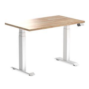 Desky Dual Mini Rubberwood Sit Stand Desk - Natural / 39.4 x 23.6 inches / White