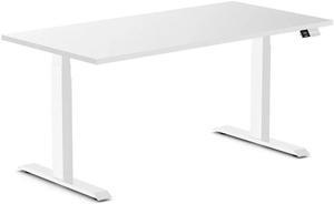 Desky Dual Laminate Sit Stand Desk - White / 59.1 x 29.5 inches / White