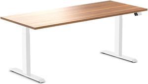 Desky Dual Laminate Sit Stand Desk - Prime Oak / 70.9 x 29.5 inches / White