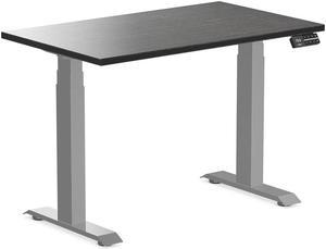 Desky Dual Mini Bamboo Sit Stand Desk - Dark Bamboo / 39.4"x23.6" / Grey