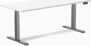 Desky Dual Laminate Sit Stand Desk - White / 70.9 x 29.5 inches / Space Grey