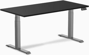 Desky Dual Laminate Sit Stand Desk - Black / 59.1 x 29.5 inches / Space Grey