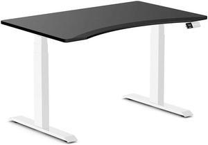 Desky Dual Ergo Edge Sit Stand Desk - Black / 47.2 x 29.5 inches / White