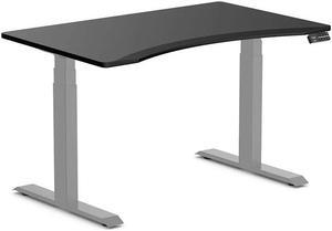 Desky Dual Ergo Edge Sit Stand Desk - Black / 47.2 x 29.5 inches / Grey