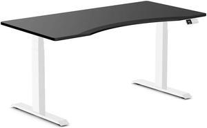 Desky Dual Ergo Edge Sit Stand Desk - Black / 59.1 x 29.5 inches / White