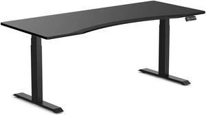 Desky Dual Ergo Edge Sit Stand Desk - Black / 70.9 x 29.5 inches / Matte Black