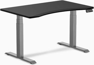 Desky Dual Ergo Edge Sit Stand Desk - Black / 47.2 x 29.5 inches / Space Grey