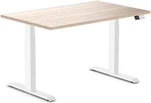 Desky Dual Laminate Sit Stand Desk - Classic Oak / 47.2 x 29.5 inches / White