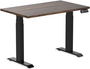 Desky Dual Mini Sit Stand Desk - Jarrah Legno / 40 x 24 inches / Matte Black