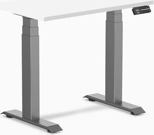 Desky Dual Mini Sit Stand Desk - White / 32 x 20 inches / Space Grey