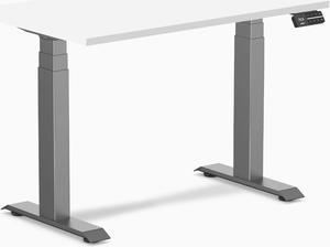 Desky Dual Mini Sit Stand Desk - White / 40 x 24 inches / Space Grey