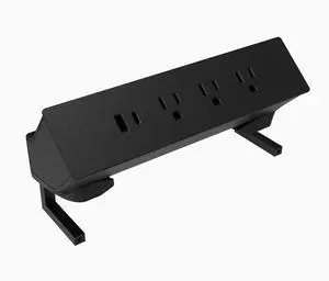 Desky On Desk Power Rail - Black / Connecting Junction