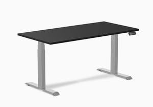 Desky Alpha Dual Sit Stand Gaming Desk - Straight Edge / 59.1" x 29.5" / Grey