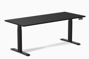 Desky Alpha Dual Sit Stand Gaming Desk - Straight Edge / 70.9" x 29.5" / Matte Black