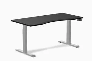 Desky Alpha Dual Sit Stand Gaming Desk - Ergo Edge / 59.1" x 29.5" / Grey