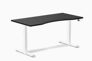 Desky Alpha Dual Sit Stand Gaming Desk - Ergo Edge / 59.1 x 29.5 inches / White Desky Alpha Dual Sit Stand Gaming Desk - Ergo Edge / 59.1 x 29.5 inches / White