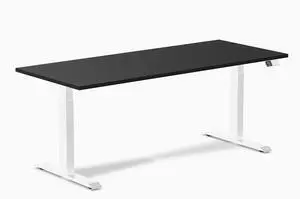 Desky Alpha Dual Sit Stand Gaming Desk - Straight Edge / 70.9 x 29.5 inches / White