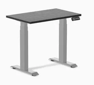 Desky Dual Mini Bamboo Sit Stand Desk - Dark Bamboo / 32 x 20 inches / Grey Desky Dual Mini Bamboo Sit Stand Desk - Dark Bamboo / 32 x 20 inches / Grey