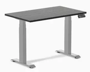 Desky Dual Mini Bamboo Sit Stand Desk - Dark Bamboo / 40 x 24 inches / Grey Desky Dual Mini Bamboo Sit Stand Desk - Dark Bamboo / 40 x 24 inches / Grey