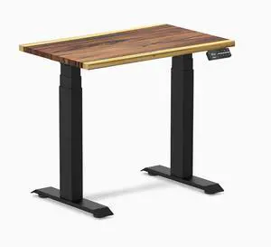 Desky Dual Mini Hardwood Sit Stand Desk - Saman / 32 x 20 inches / Matte Black