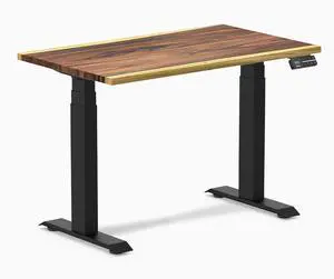 Desky Dual Mini Hardwood Sit Stand Desk - Saman / 40 x 24 inches / Matte Black
