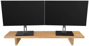 Desky Monitor Stand - Light Oak Rubberwood