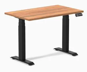 Desky Dual Mini Sit Stand Desk - Prime Oak / 40 x 24 inches / Matte Black Desky Dual Mini Sit Stand Desk - Prime Oak / 40 x 24 inches / Matte Black