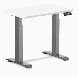 Desky Dual Mini Sit Stand Desk - White / 32 x 20 inches / Space Grey Desky Dual Mini Sit Stand Desk - White / 32 x 20 inches / Space Grey