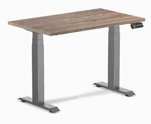 Desky Dual Mini Sit Stand Desk - Natural Walnut / 40 x 24 inches / Space Grey