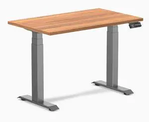 Desky Dual Mini Sit Stand Desk - Prime Oak / 40 x 24 inches / Space Grey Desky Dual Mini Sit Stand Desk - Prime Oak / 40 x 24 inches / Space Grey