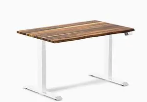 Desky Dual Hardwood Sit Stand Desk - Pheasantwood / 48 x 30 inches / White Desky Dual Hardwood Sit Stand Desk - Pheasantwood / 48 x 30 inches / White