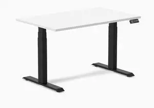 Desky Dual Laminate Sit Stand Desk - White / 47.2 x 29.5 inches / Matte Black Desky Dual Laminate Sit Stand Desk - White / 47.2 x 29.5 inches / Matte Black
