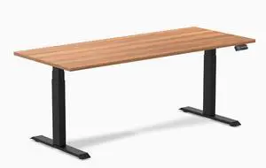 Desky Dual Laminate Sit Stand Desk - Prime Oak / 70.9 x 29.5 inches / Matte Black Desky Dual Laminate Sit Stand Desk - Prime Oak / 70.9 x 29.5 inches / Matte Black