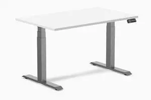 Desky Dual Laminate Sit Stand Desk - White / 47.2 x 29.5 inches / Space Grey Desky Dual Laminate Sit Stand Desk - White / 47.2 x 29.5 inches / Space Grey