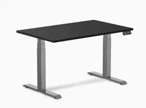 Desky Dual Laminate Sit Stand Desk - Black / 47.2 x 29.5 inches / Space Grey Desky Dual Laminate Sit Stand Desk - Black / 47.2 x 29.5 inches / Space Grey