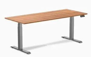 Desky Dual Laminate Sit Stand Desk - Prime Oak / 70.9 x 29.5 inches / Space Grey Desky Dual Laminate Sit Stand Desk - Prime Oak / 70.9 x 29.5 inches / Space Grey