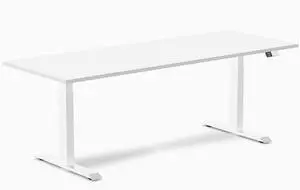 Desky Dual Laminate Sit Stand Desk - White / 78.7 x 29.5 inches / White Desky Dual Laminate Sit Stand Desk - White / 78.7 x 29.5 inches / White