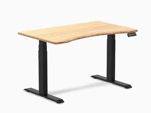Desky Dual Ergo Edge Sit Stand Desk - Bamboo / 47.2 x 29.5 inches / Matte Black Desky Dual Ergo Edge Sit Stand Desk - Bamboo / 47.2 x 29.5 inches / Matte Black