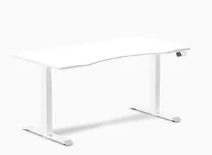 Desky Dual Ergo Edge Sit Stand Desk - White / 59.1 x 29.5 inches / White Desky Dual Ergo Edge Sit Stand Desk - White / 59.1 x 29.5 inches / White