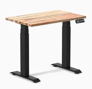 Desky Dual Mini Softwood Sit Stand Desk - Acacia / 32 x 20 inches / Matte Black Desky Dual Mini Softwood Sit Stand Desk - Acacia / 32 x 20 inches / Matte Black