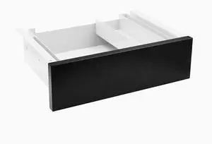 Desky Minimal Under Desk Drawer - Black Laminate / White