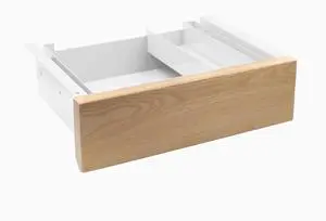 Desky Minimal Under Desk Drawer - White Ash Hardwood / White