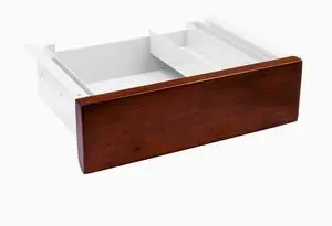 Desky Minimal Under Desk Drawer - Walnut Rubberwood / White