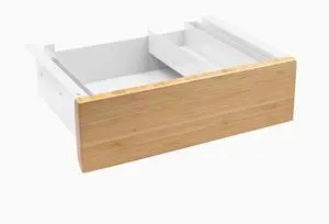 Desky Minimal Under Desk Drawer - Bamboo / White