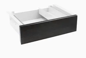 Desky Minimal Under Desk Drawer - Dark Bamboo / White